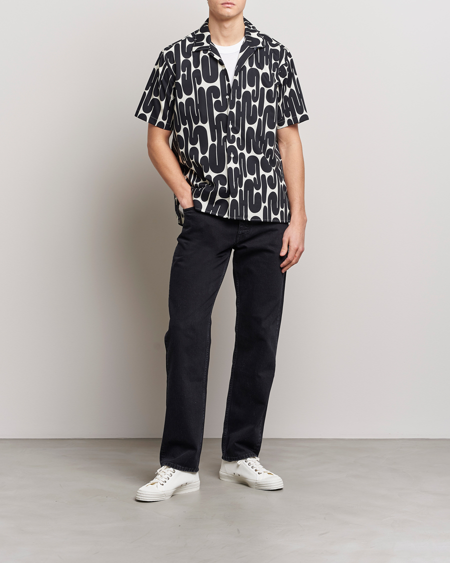 Men | Shirts | Gitman Vintage | Alexander Girard Camp Shirt Black/White