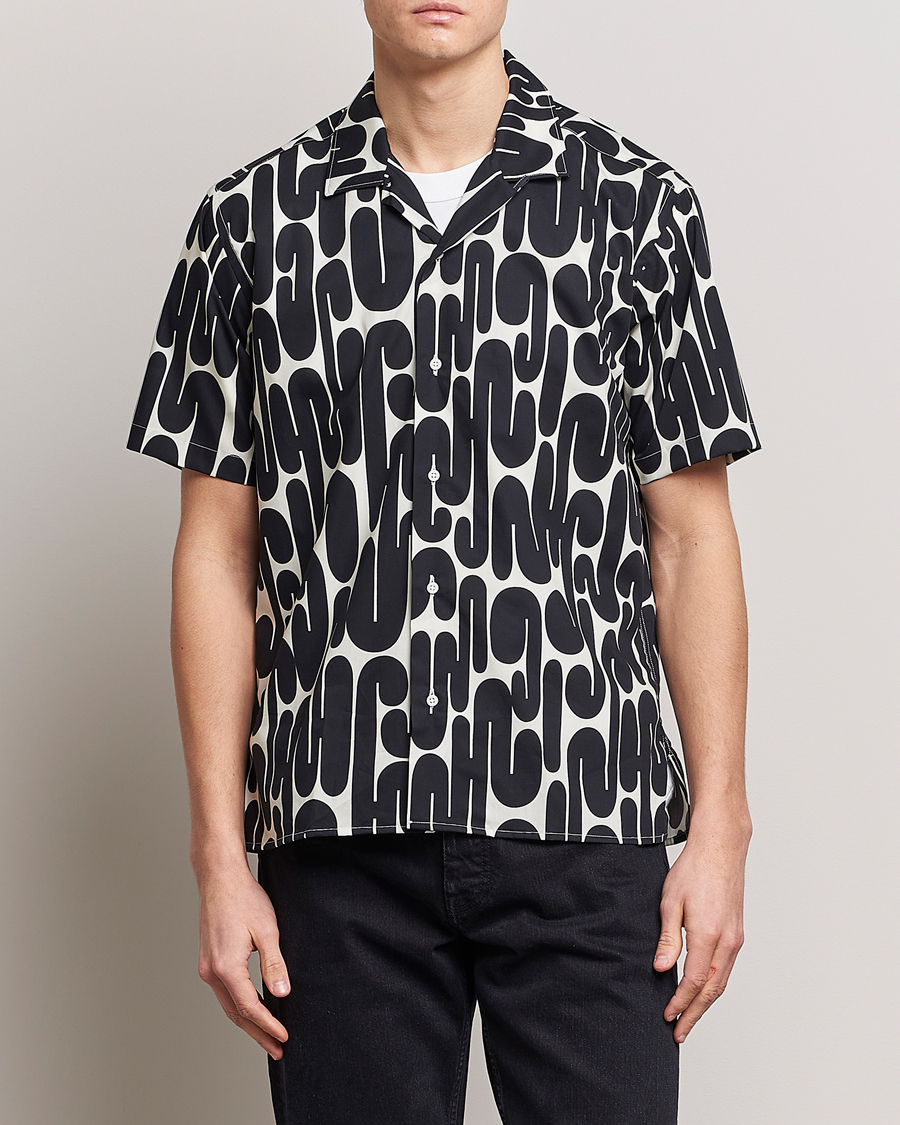 Men | Shirts | Gitman Vintage | Alexander Girard Camp Shirt Black/White