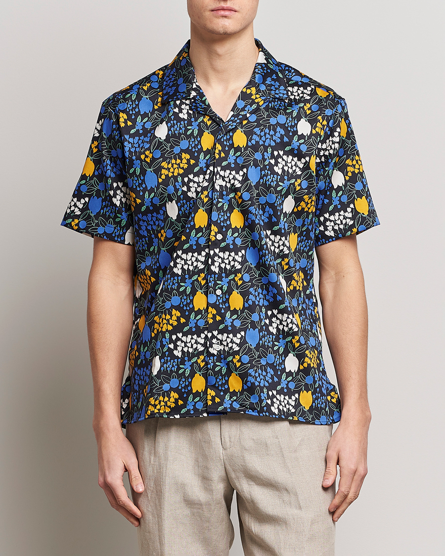 Men | Shirts | Gitman Vintage | Tulip Fields Camp Shirt Blue
