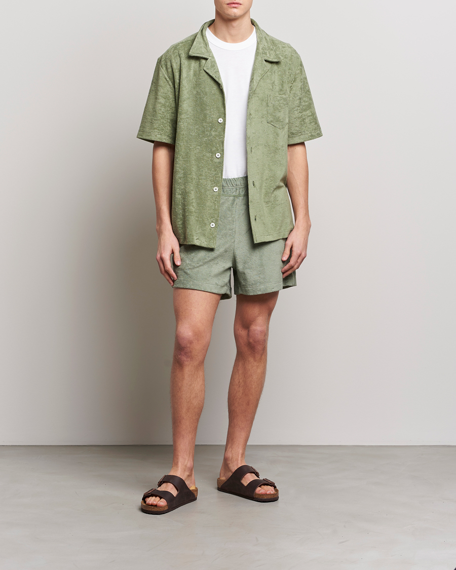 Men | Shorts | Howlin' | Cotton Blend Terry Shorts Agave