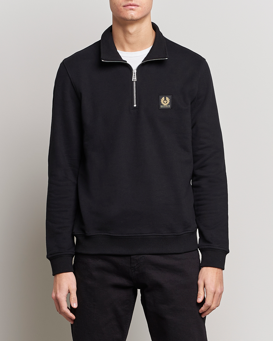 Men | Sweaters & Knitwear | Belstaff | Signature Half Zip Sweatshirt Black