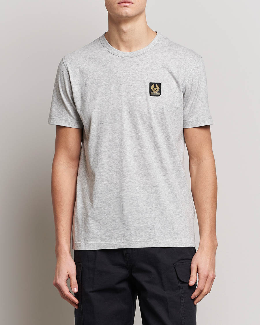 Men | T-Shirts | Belstaff | Cotton Logo T-Shirt Old Silver Heather
