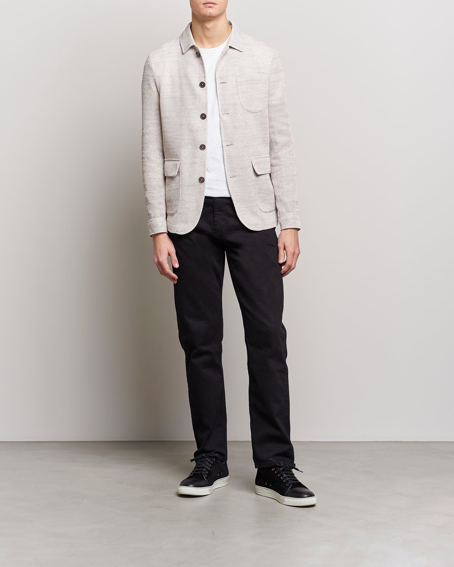 Men | Blazers | Emporio Armani | Cotton Knitted Jacket Sand