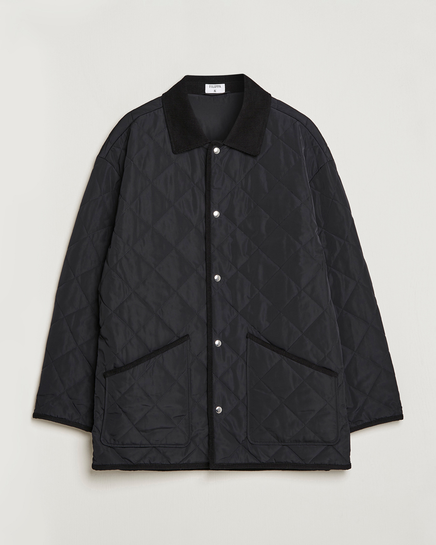 Men | Coats & Jackets | Filippa K | Reversible Quilted Jacket Black