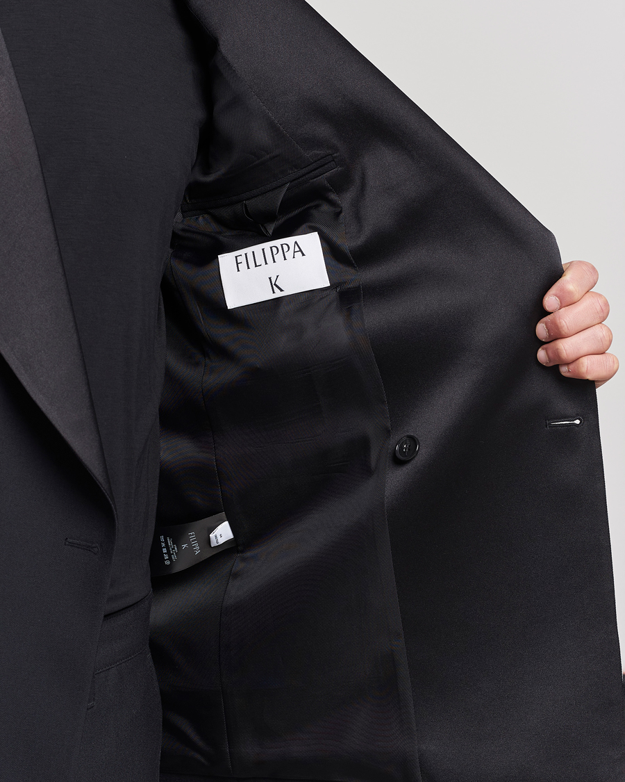 Men | Blazers | Filippa K | Tuxedo Blazer Black