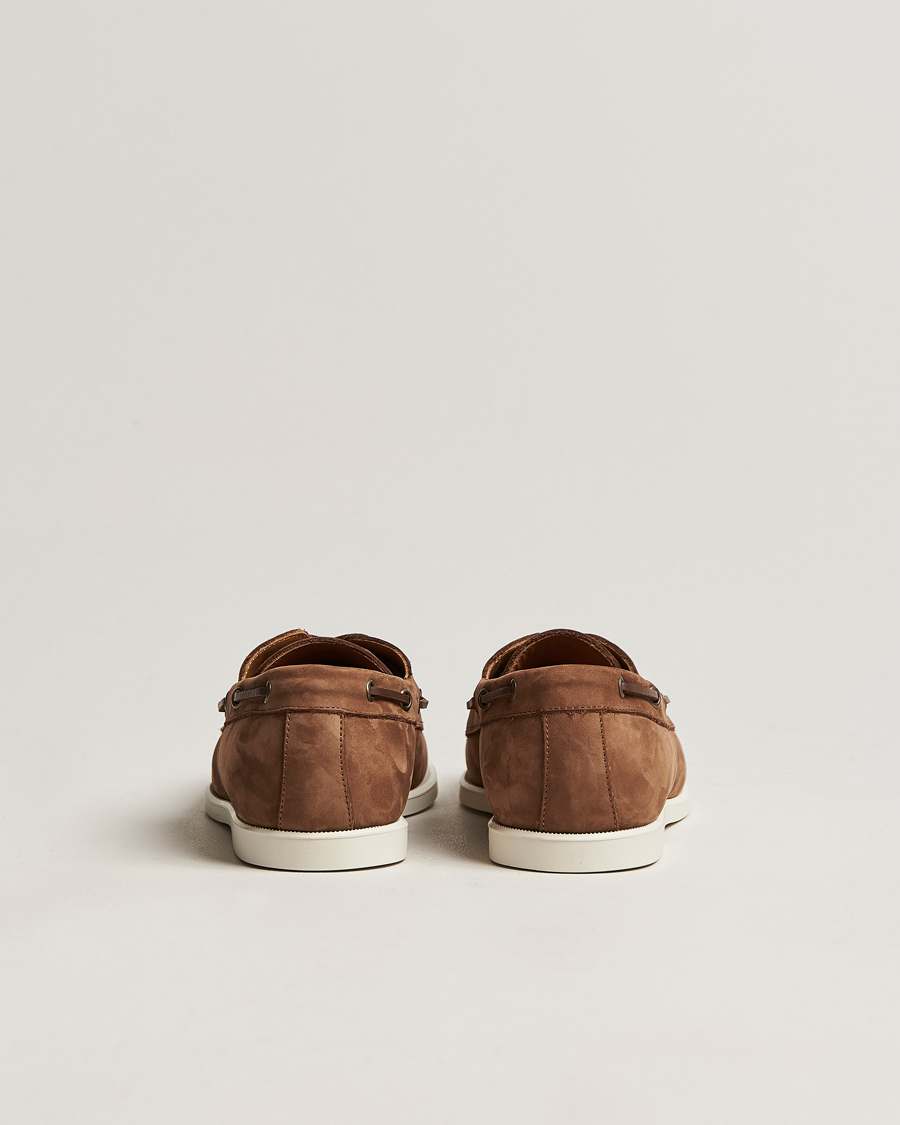 Men | Canali Boat Shoes Dark Brown Nubuck | Canali | Boat Shoes Dark Brown Nubuck