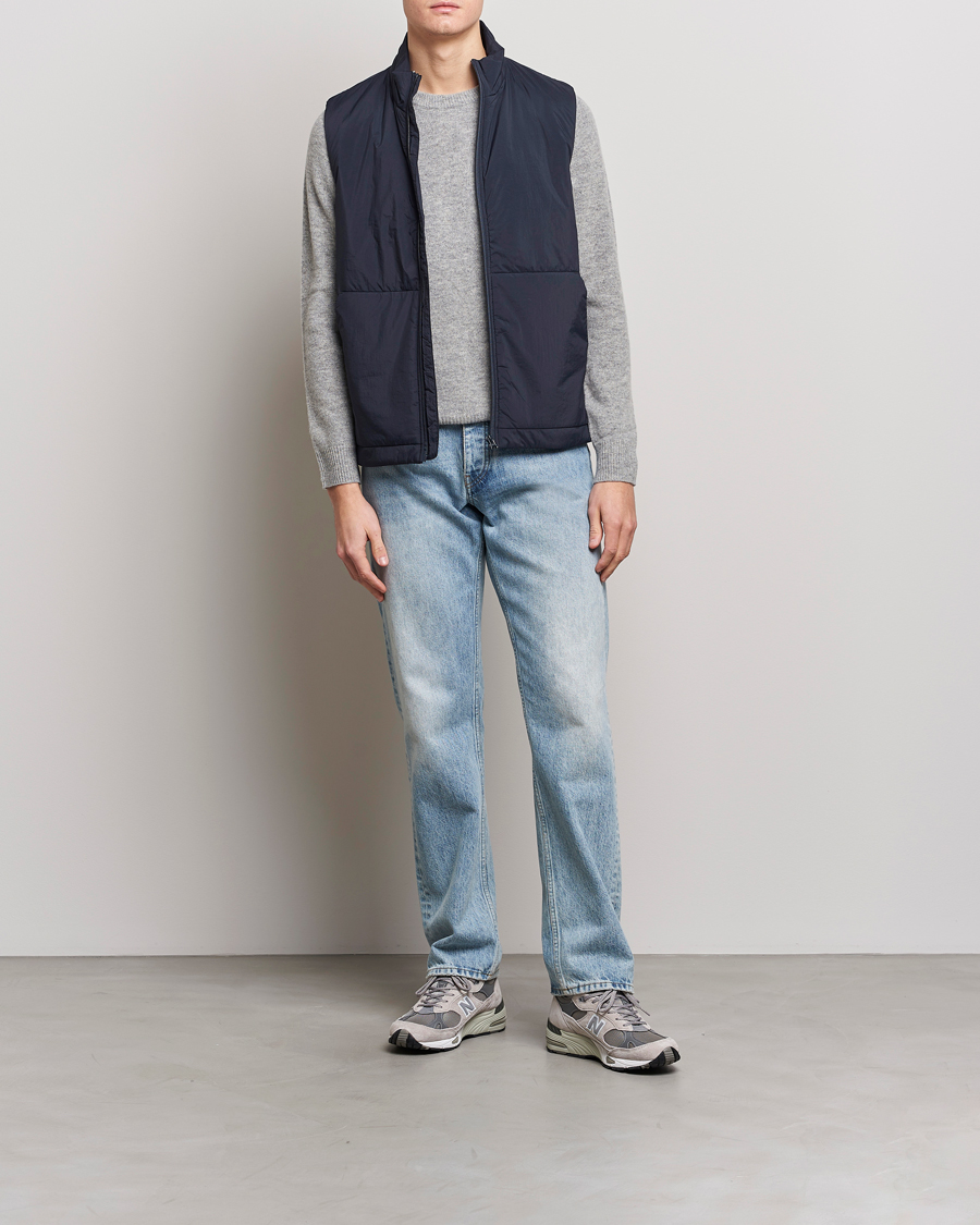 Men | Gilets | NN07 | Verve Padded Waistcoat Navy Blue