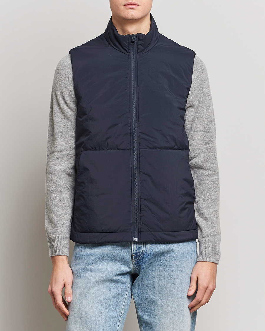 Men | Gilets | NN07 | Verve Padded Waistcoat Navy Blue