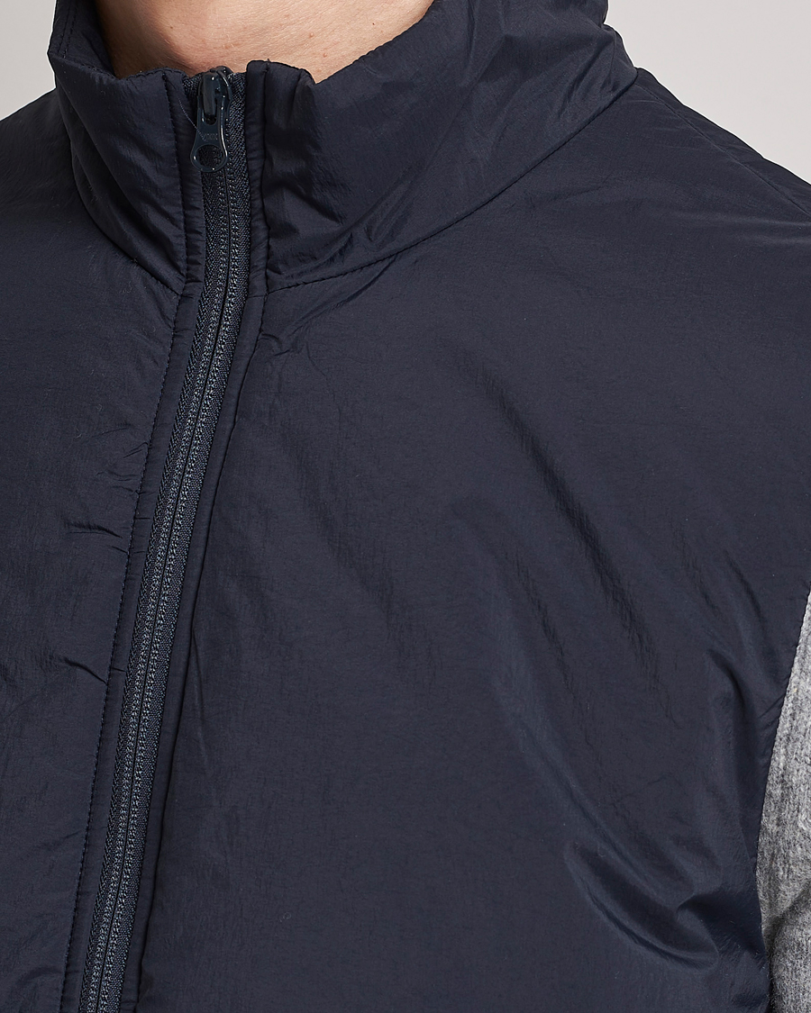 Men | Gilets | NN07 | Verve Padded Waistcoat Navy Blue
