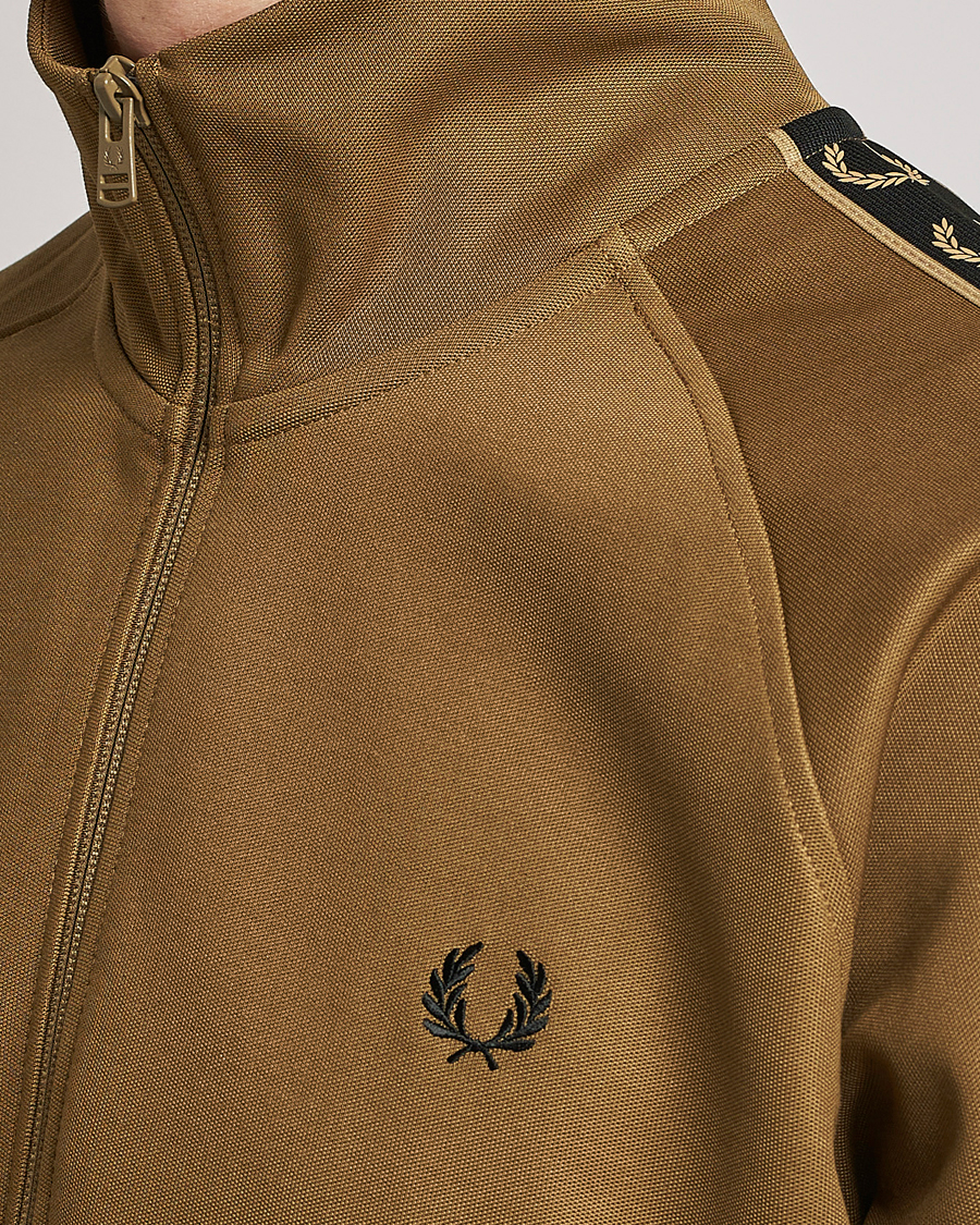 Fred Perry Taped Track Jacket Shaded Stone at CareOfCarl.com