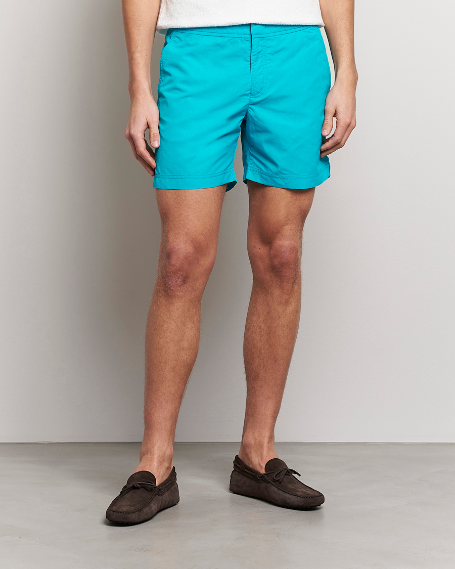 Men | Swimwear | Orlebar Brown | Bulldog II Medium Length Swim Shorts Crystal Sea