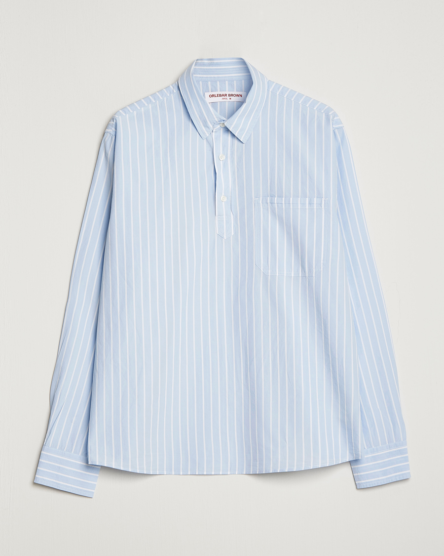 Men | Shirts | Orlebar Brown | Shanklin Relaxed Fit Overhead Shirt Serenity Blue