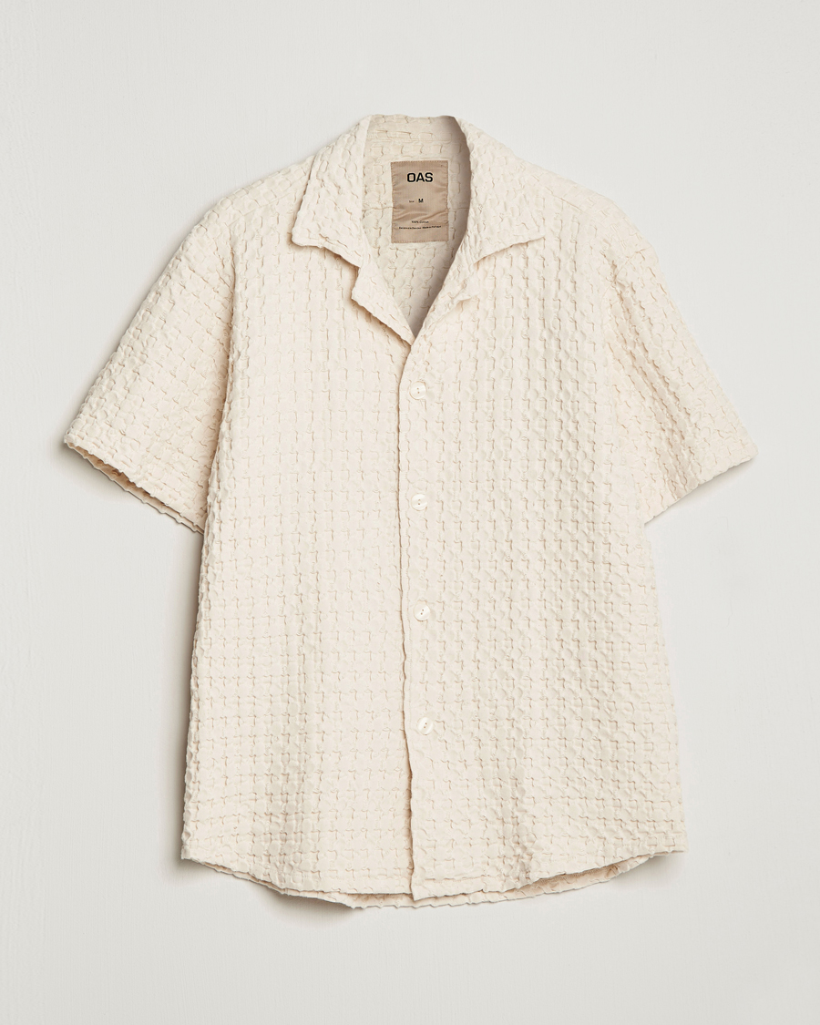 Men | Shirts | OAS | Cuba Waffle Shirt Ecru