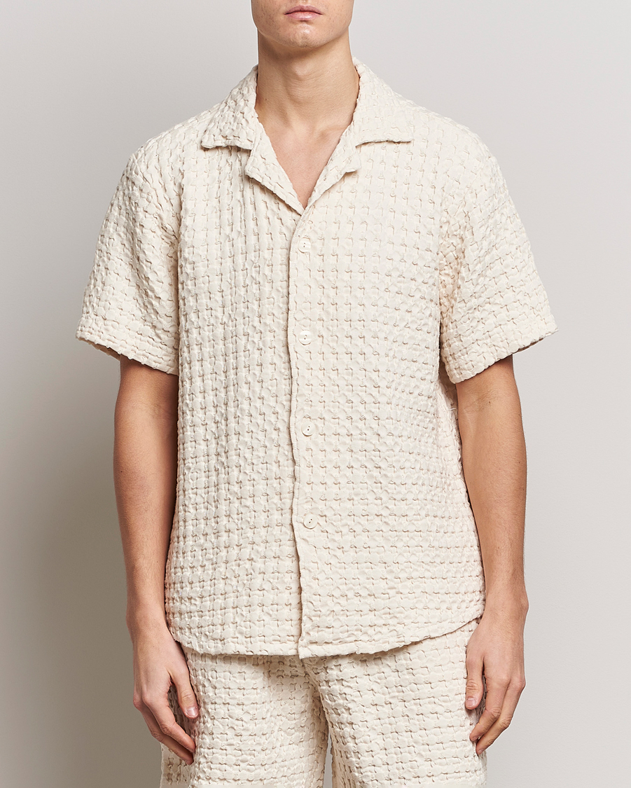 Men | Shirts | OAS | Cuba Waffle Shirt Ecru