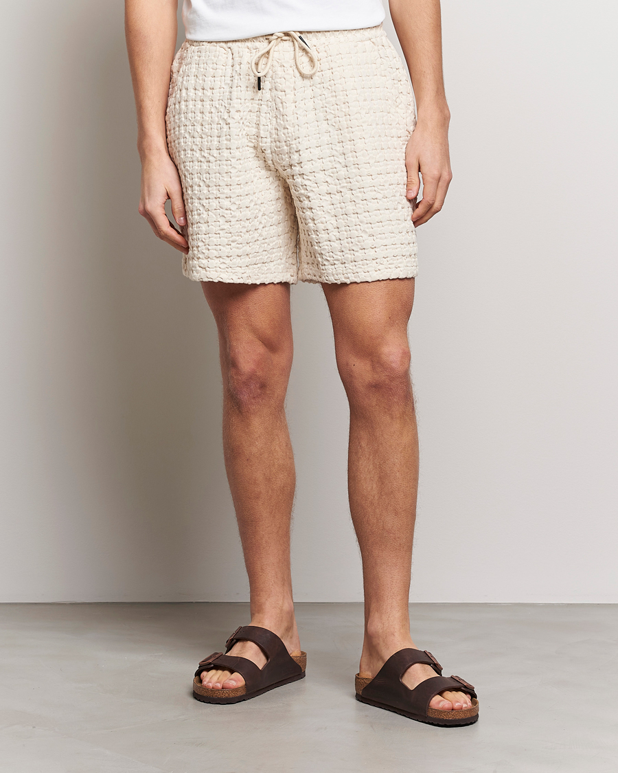 Men | Shorts | OAS | Porto Waffle Shorts Ecru