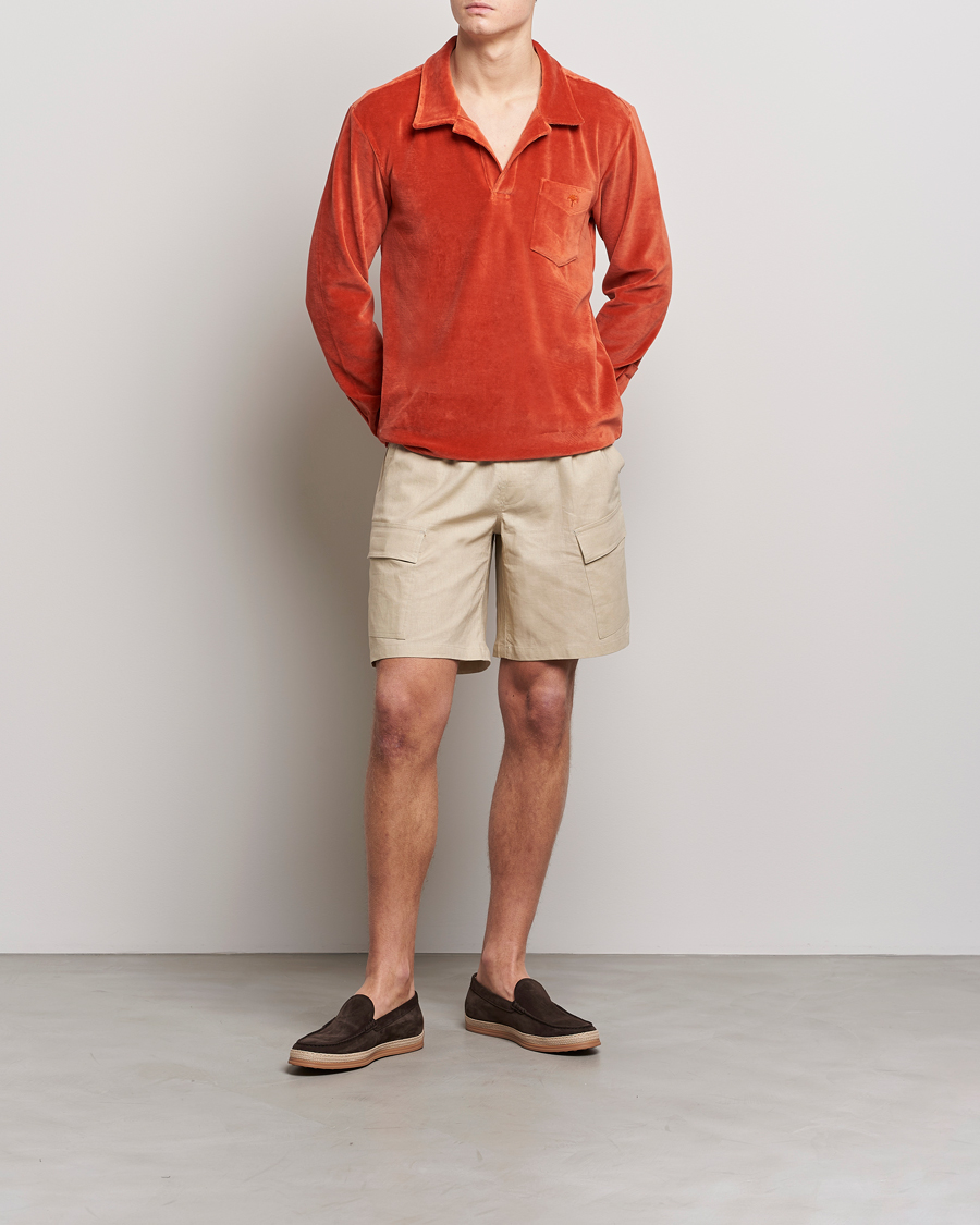 Men | Shorts | OAS | Cargo Linen Shorts Beige