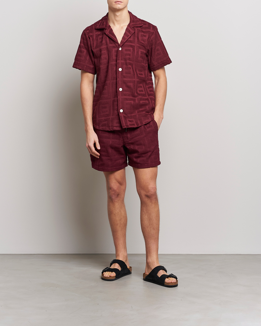 Men | Shirts | OAS | Terry Cuba Short Sleeve Shirt Burgundy
