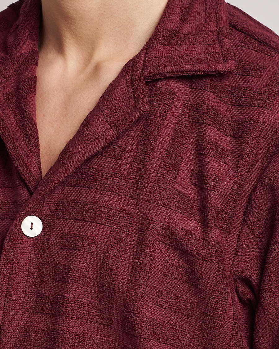 Men | Shirts | OAS | Terry Cuba Short Sleeve Shirt Burgundy