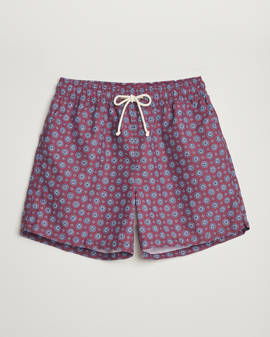 Men | Swimwear | Ripa Ripa | Printed Swimshorts Wine