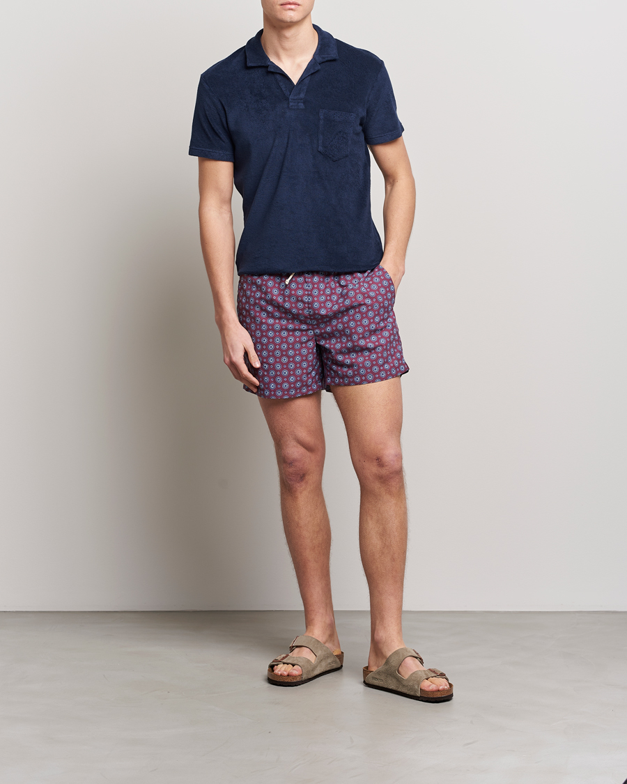 Men | Swimwear | Ripa Ripa | Printed Swimshorts Wine