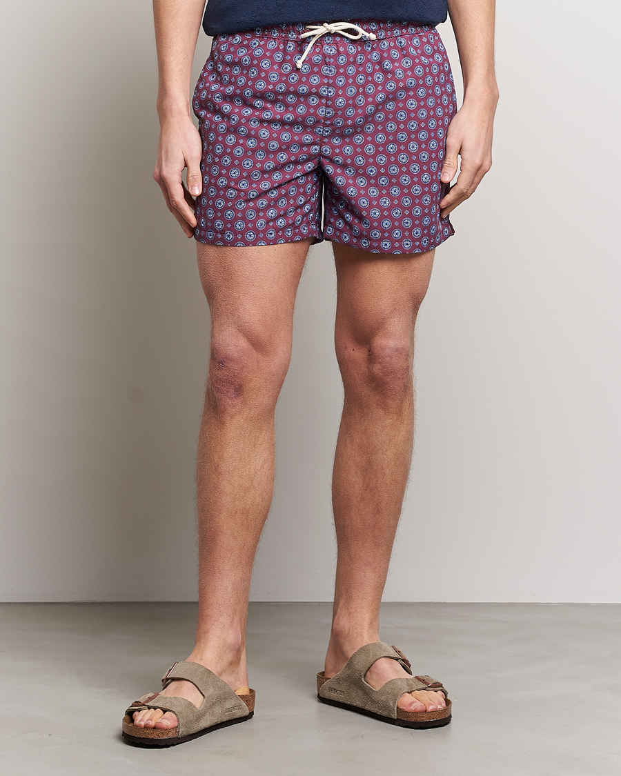 Men | Swimwear | Ripa Ripa | Printed Swimshorts Wine