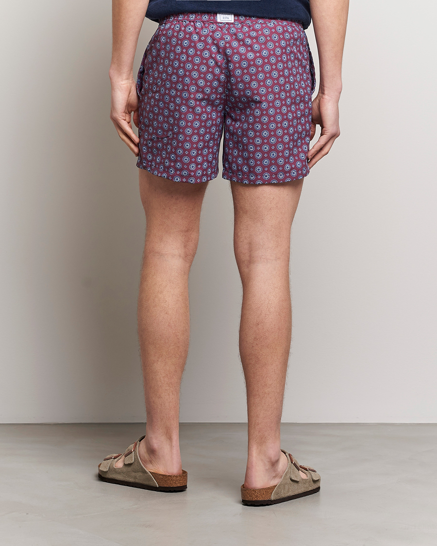 Men | Swimwear | Ripa Ripa | Printed Swimshorts Wine