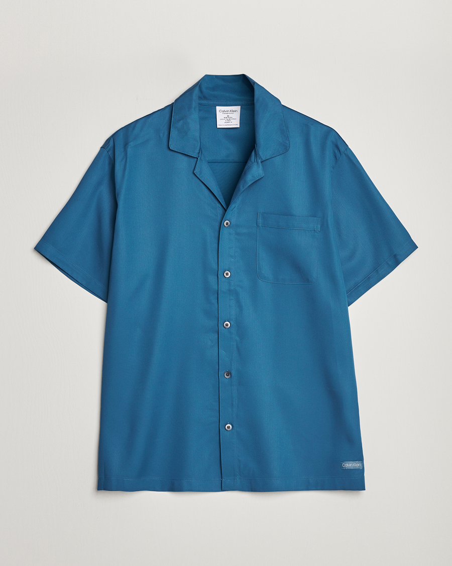 Men | Shirts | Calvin Klein | Lyocell Short Sleeve Loungewear Shirt Midnight