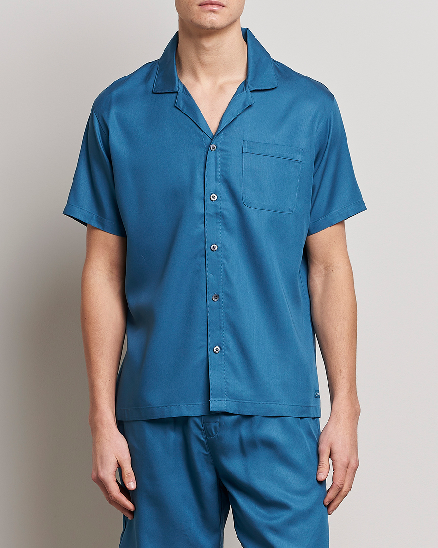 Men | Shirts | Calvin Klein | Lyocell Short Sleeve Loungewear Shirt Midnight