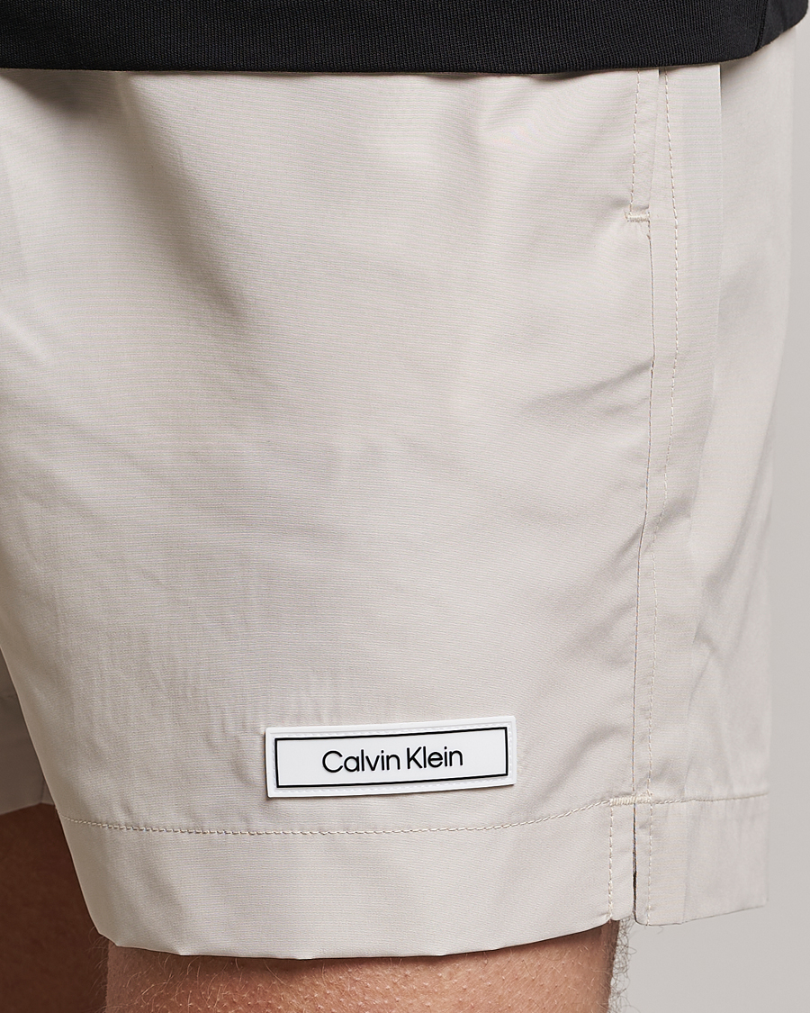 Men | Swimwear | Calvin Klein | Logo Drawstring Swimshorts Stony Beige