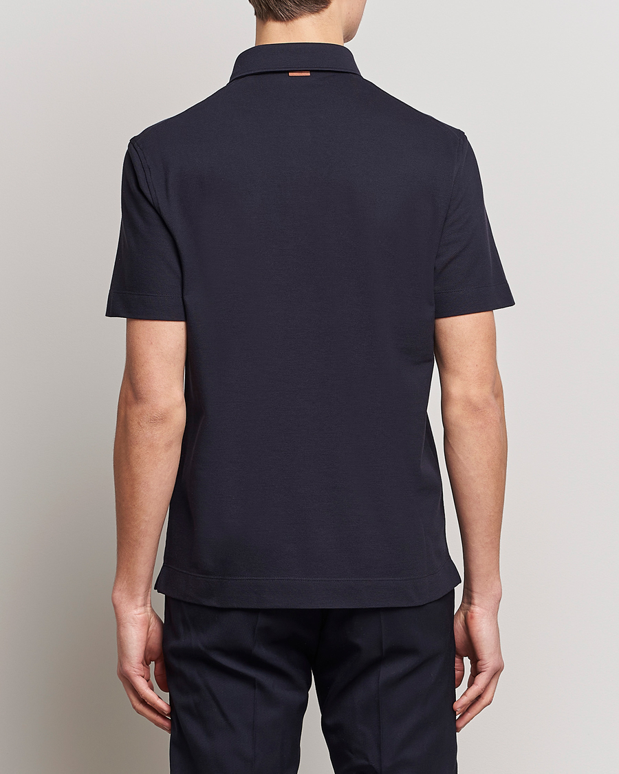 Men | Polo Shirts | Zegna | Short Sleeve Pocket Polo Navy