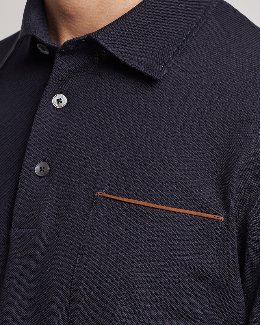 Men | Polo Shirts | Zegna | Short Sleeve Pocket Polo Navy