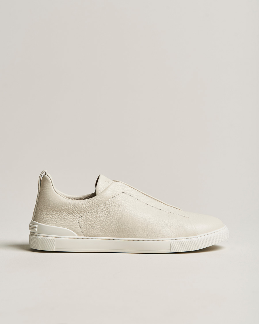 Men | Sneakers | Zegna | Triple Stitch Sneakers White Deerskin