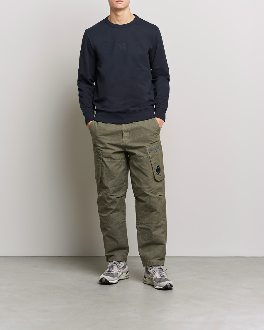 Men | Sweaters & Knitwear | C.P. Company | Metropolis Stretch Fleece Sweatshirt Navy