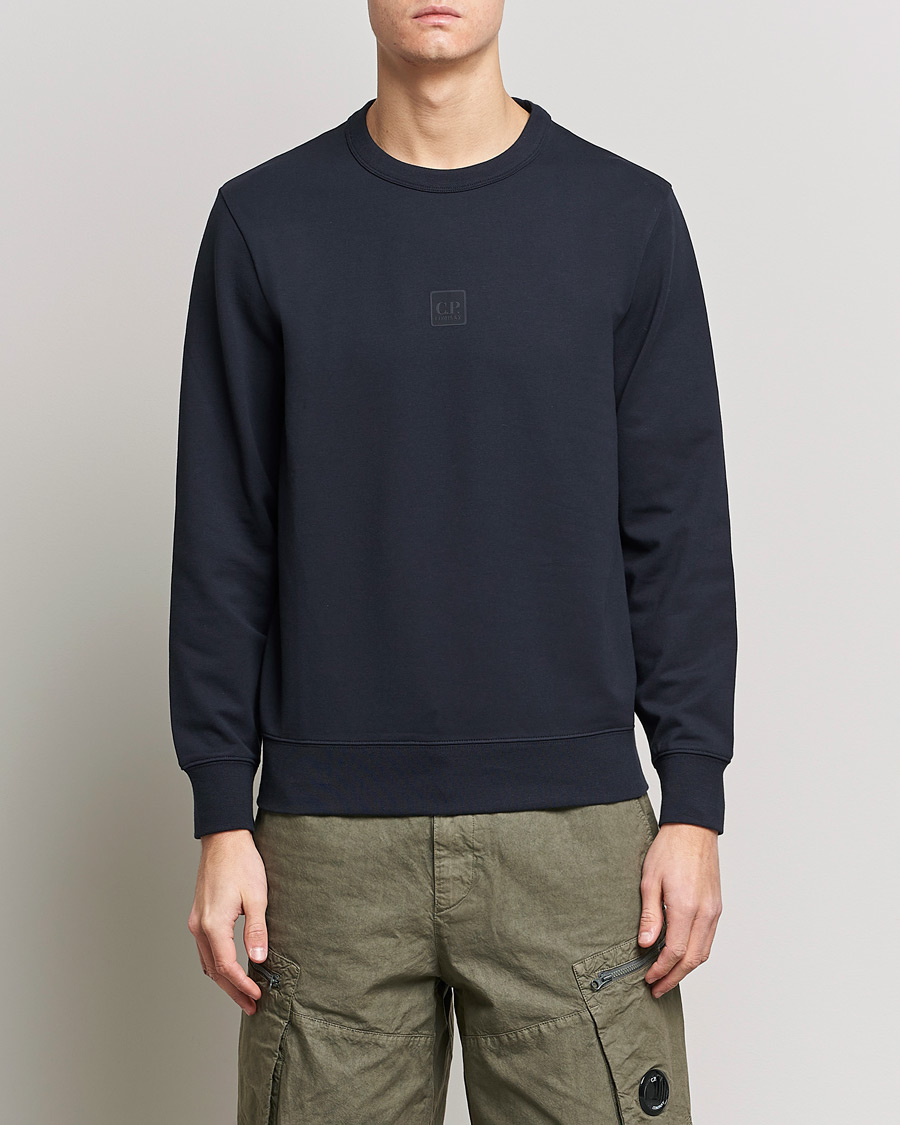 Men | Sweaters & Knitwear | C.P. Company | Metropolis Stretch Fleece Sweatshirt Navy