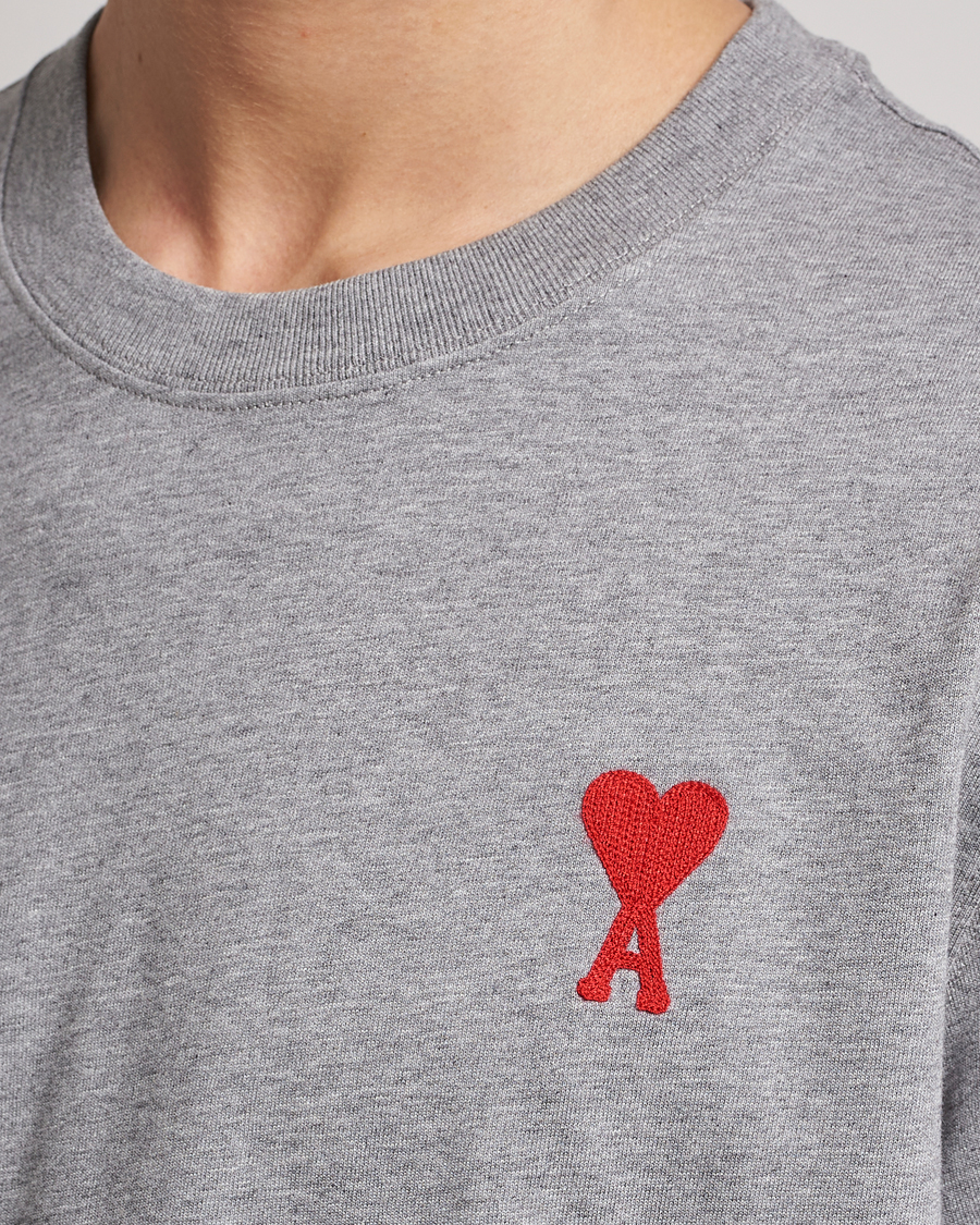 Men | T-Shirts | AMI | Big Heart Short Sleeve T-Shirt Heather Grey