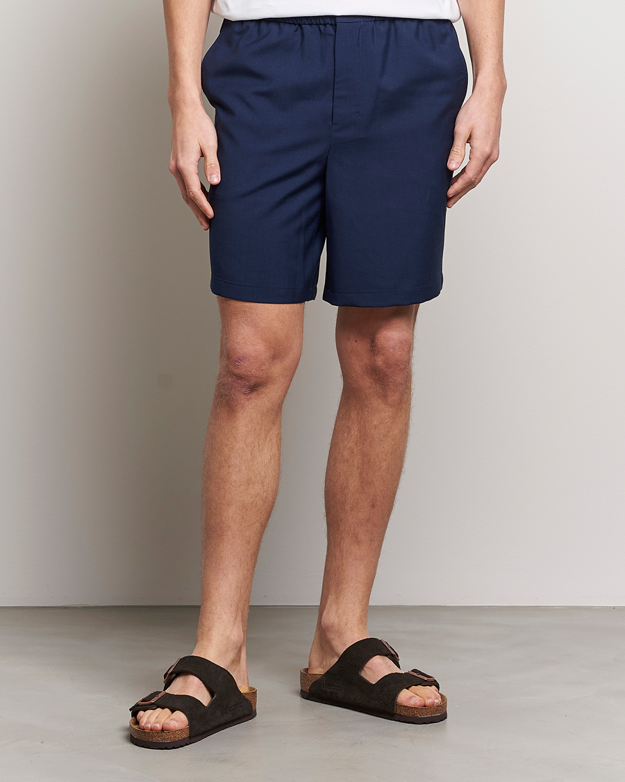 Men | Shorts | AMI | Elasticated Waist Shorts Navy