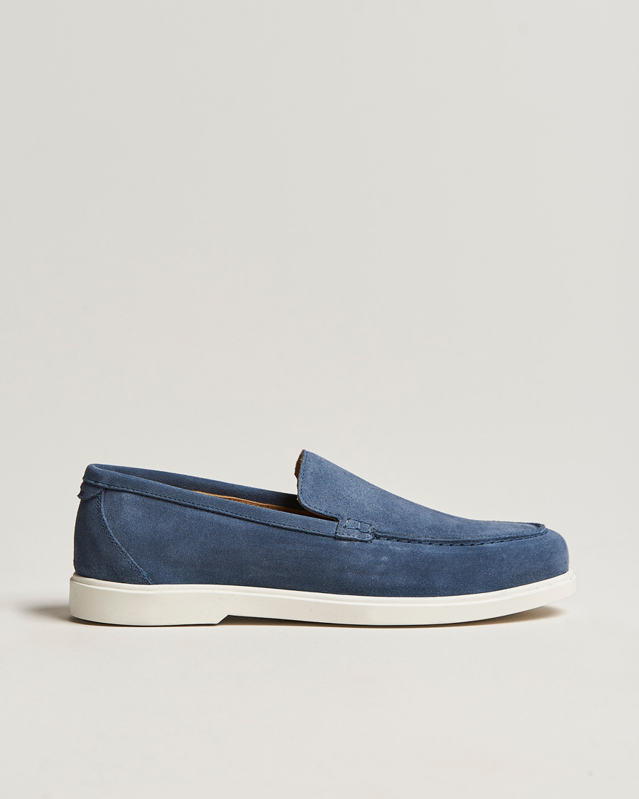 Men | Loafers | Loake Shoemakers | Tuscany Suede Loafer Denim