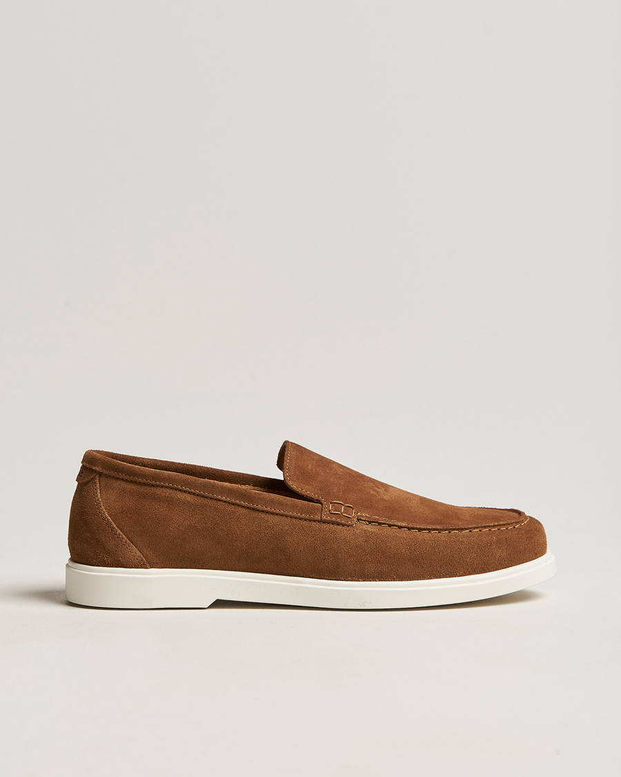 Men | Loafers | Loake Shoemakers | Tuscany Suede Loafer Chestnut