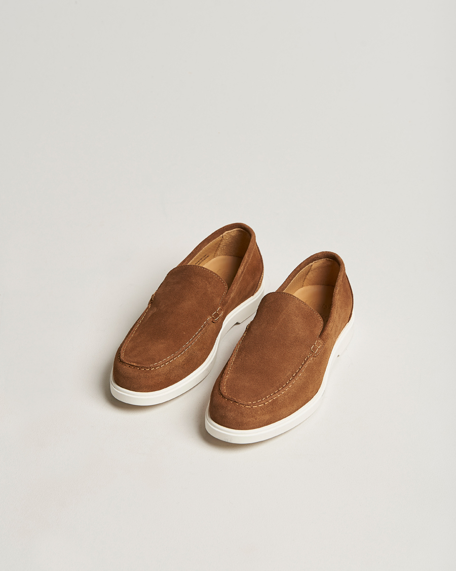 Men | Loafers | Loake Shoemakers | Tuscany Suede Loafer Chestnut