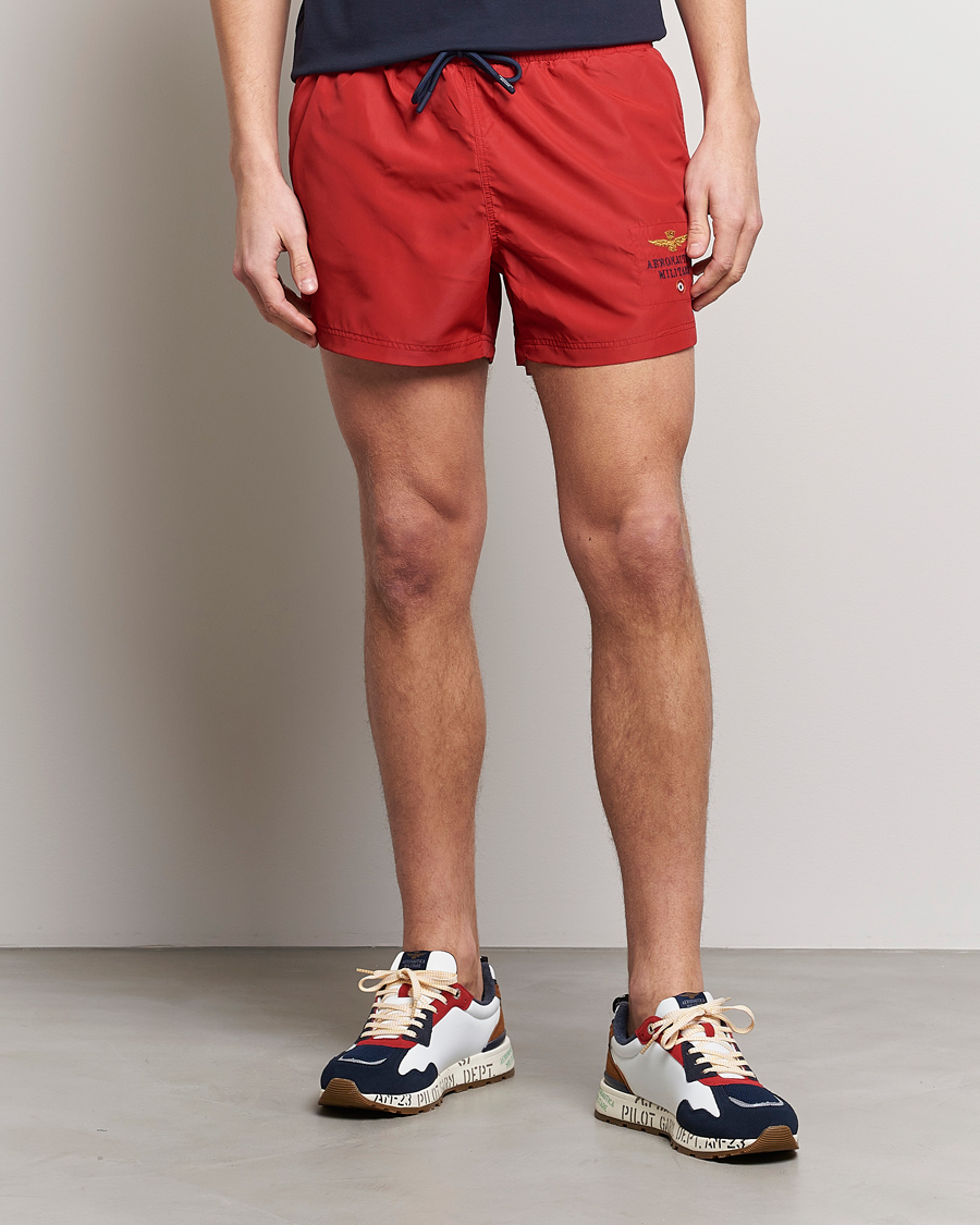 Men | Swimwear | Aeronautica Militare | Costume Swim Shorts Red