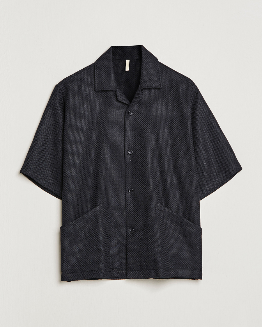Men | Shirts | Sunflower | Coco Short Sleeve Cabana Shirt Black