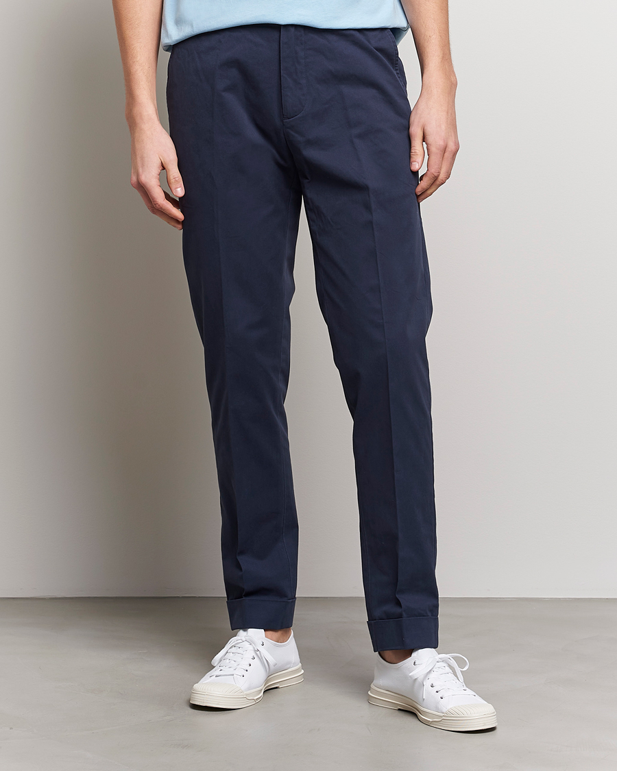 Men | Trousers | Polo Ralph Lauren | Cotton Stretch Trousers Nautical Ink