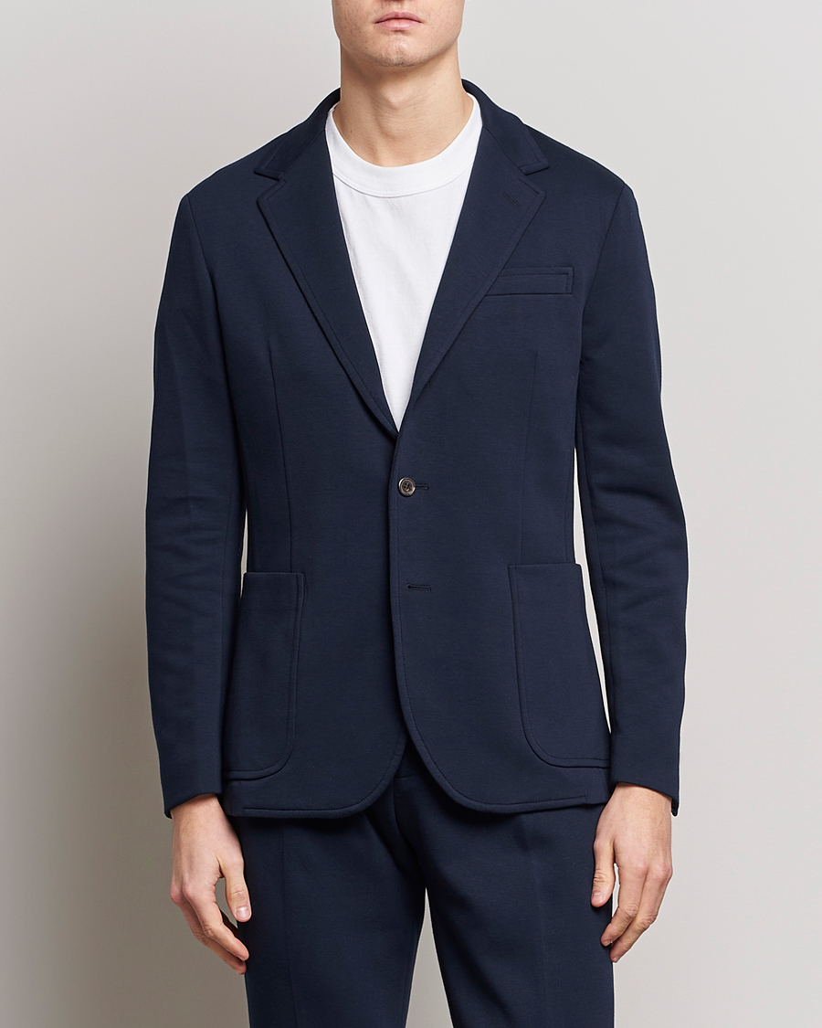 Men | Blazers | Polo Ralph Lauren | Double Knit Jersey Blazer Aviator Navy
