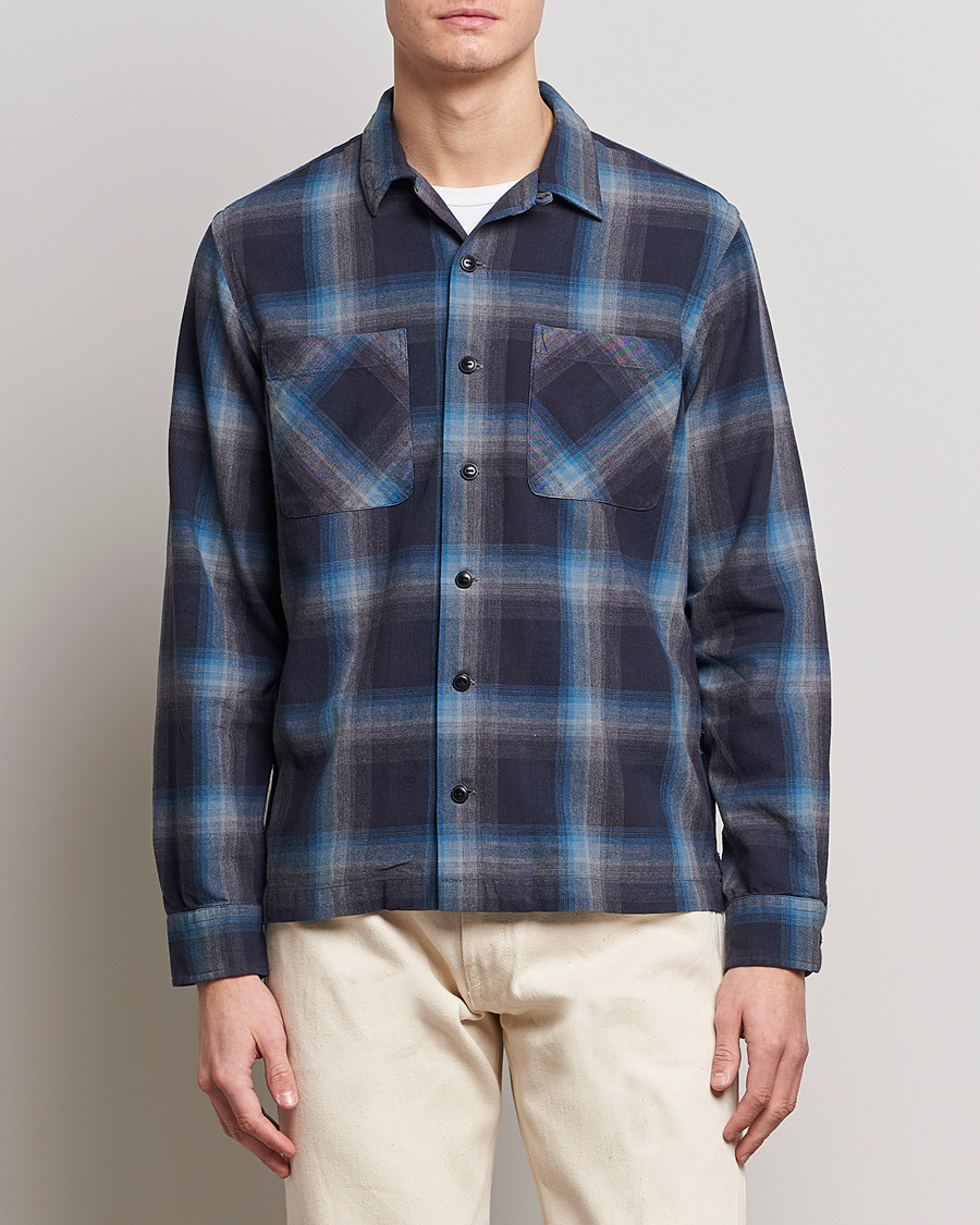 Men | Shirts | RRL | Towns Camp Overshirt Black/Blue