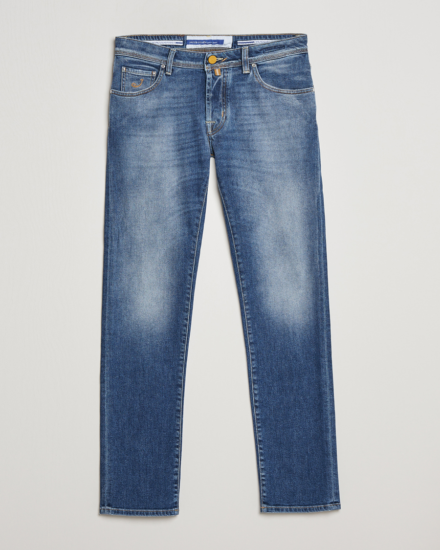 Men | Jeans | Jacob Cohën | Nick Slim Fit Eco Friendly Stretch Jeans Mid Blue