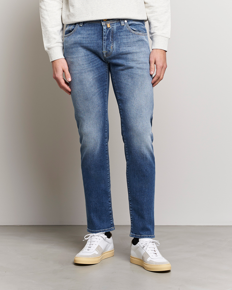 Men | Jeans | Jacob Cohën | Nick Slim Fit Eco Friendly Stretch Jeans Mid Blue