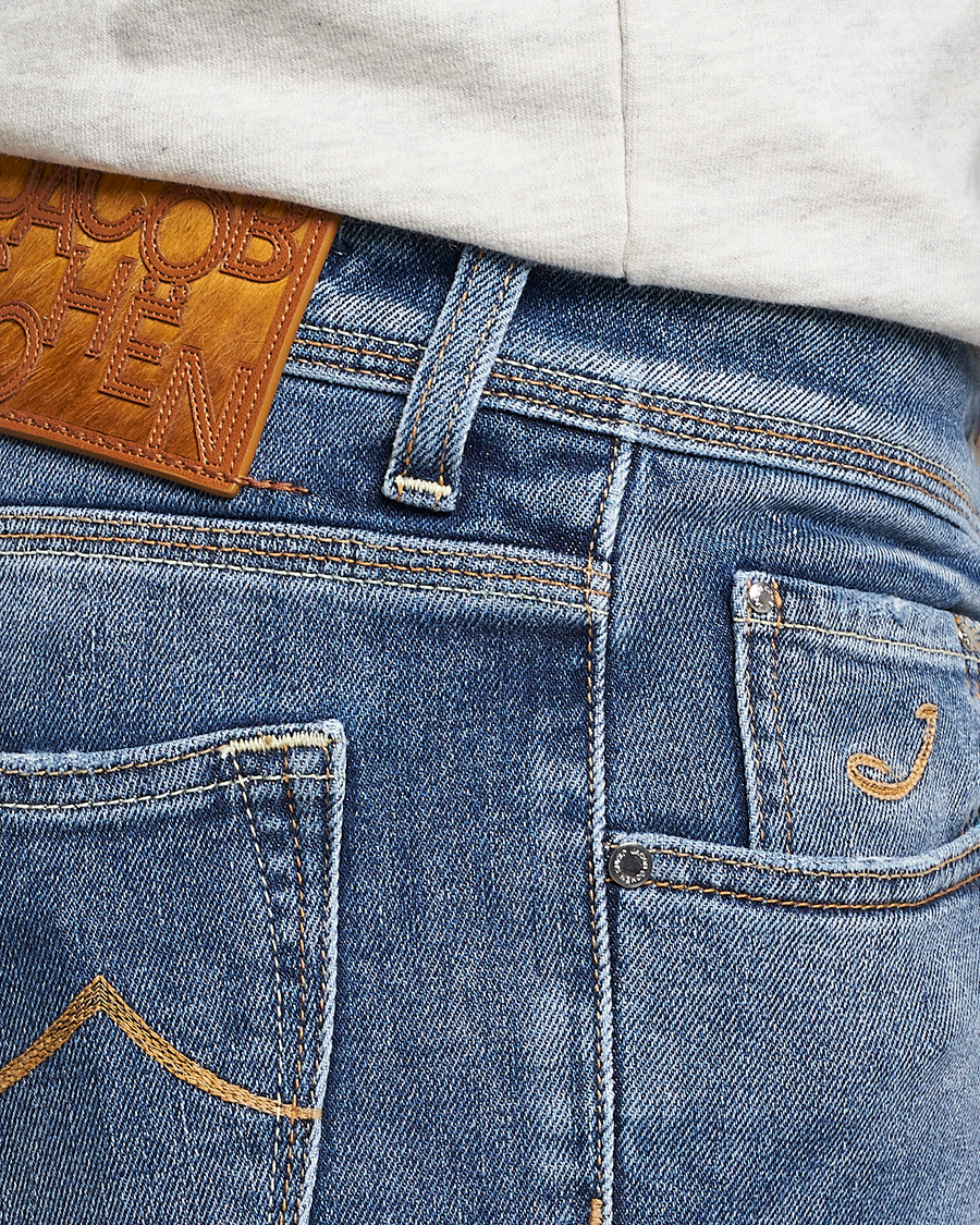 Men | Jeans | Jacob Cohën | Nick Slim Fit Eco Friendly Stretch Jeans Mid Blue