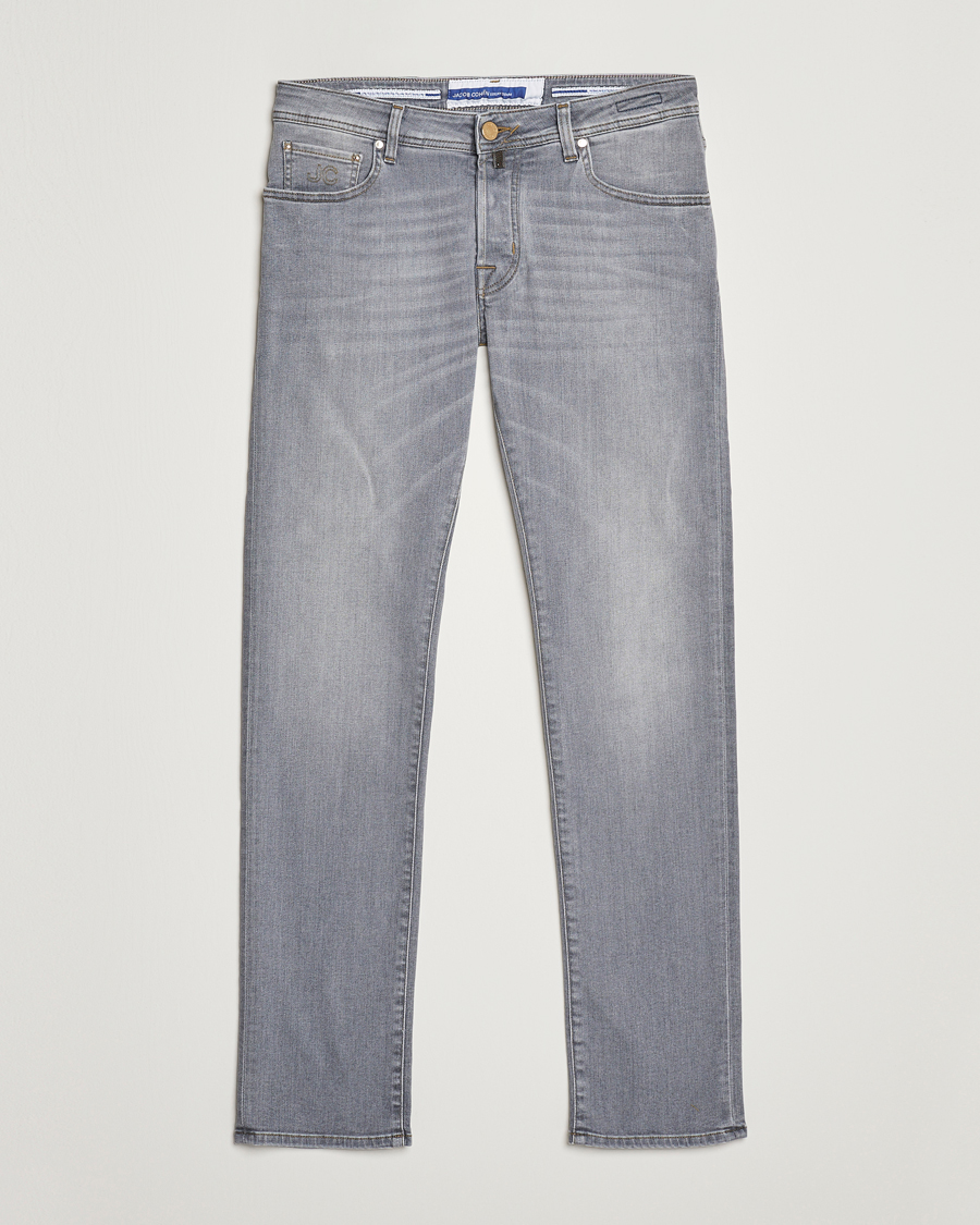 Men | Jeans | Jacob Cohën | Nick Slim Fit Stretch Jeans Light Grey
