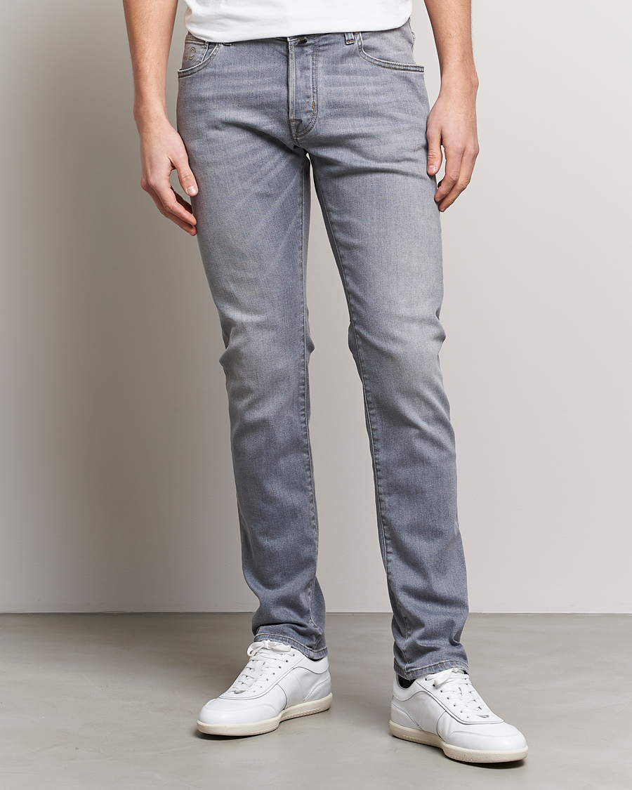 Men | Jeans | Jacob Cohën | Nick Slim Fit Stretch Jeans Light Grey