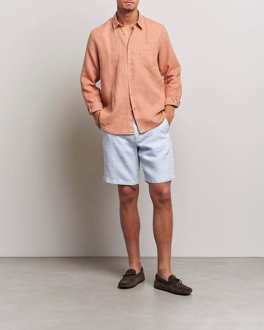 Men | Shirts | Vilebrequin | Caroubis Linen Shirt Pottery